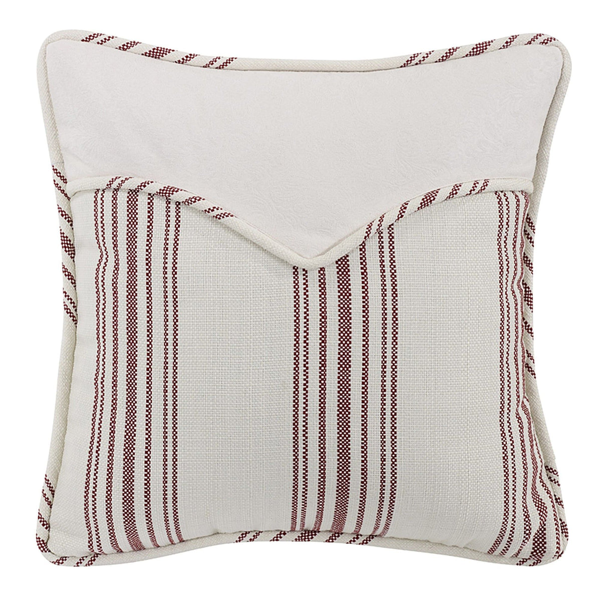 Prescott Red Stripe Envelope Throw Pillow, 18" x 18", 1PC