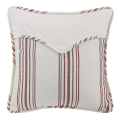 Prescott Red Stripe Envelope Throw Pillow, 18" x 18", 1PC