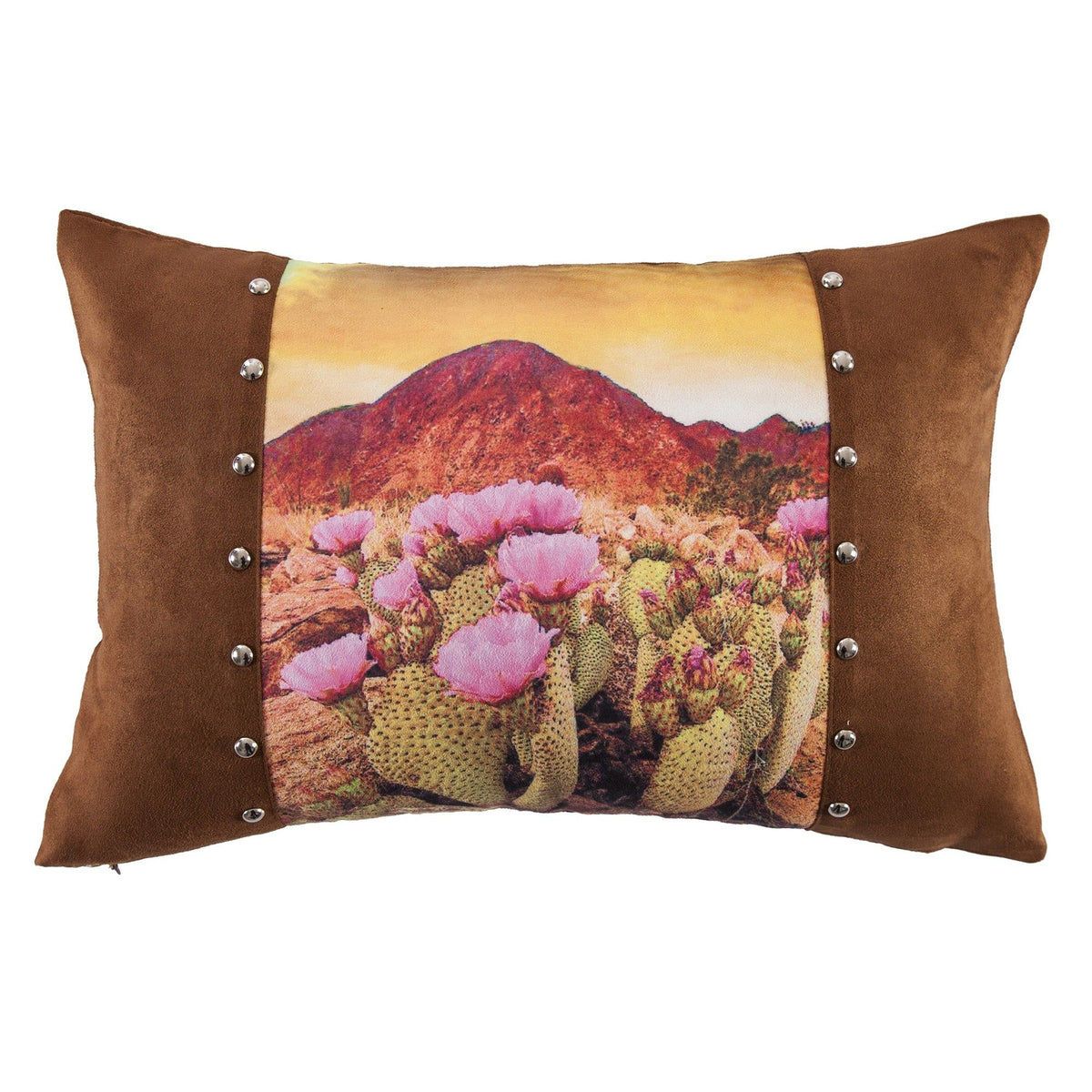 Serape Desert Scene Stud Detailed Pillow, 12" x 18", 1PC