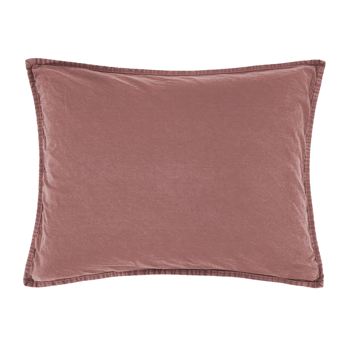 Stonewashed Cotton Canvas Pillow Sham, 21" x 27", Sarsaparilla, 1PC
