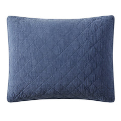 Stonewashed Cotton Gauze Pillow Sham, 21" x 34", French Blue, 1PC