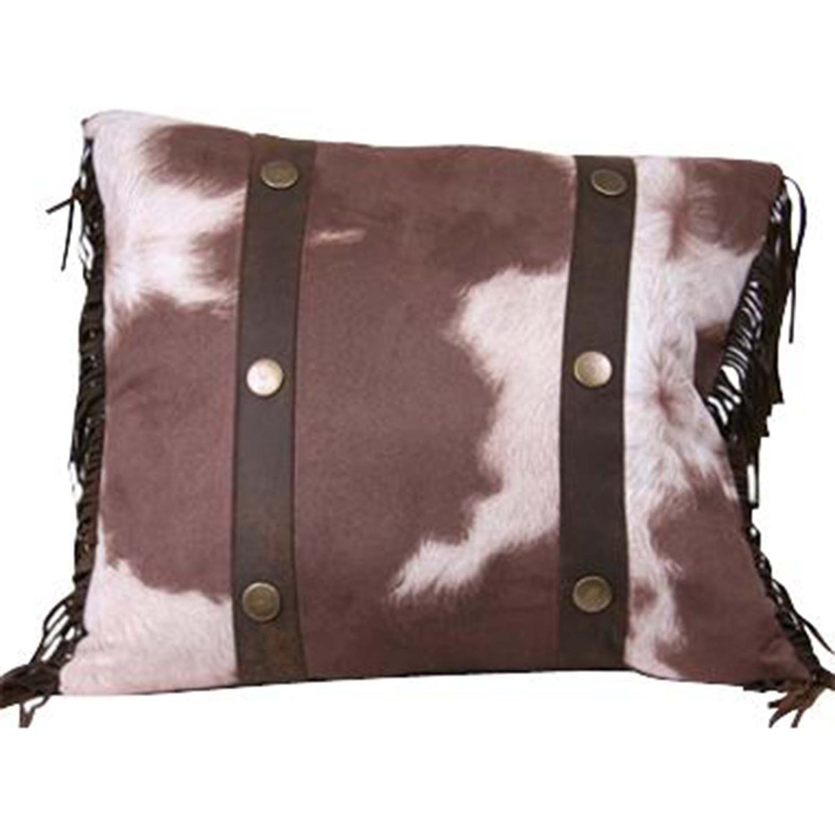 Cowhide Fringe Pillow, 15" x 18"
