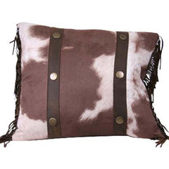 Cowhide Fringe Pillow, 15" x 18"