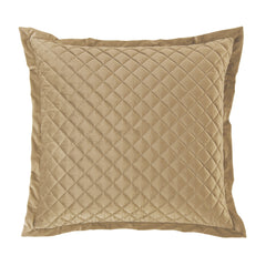 Velvet Diamond Quilted Euro Sham, 27" x 27", Oatmeal, 1PC