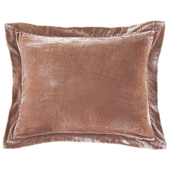 Stella Faux Silk Velvet Flanged Dutch Euro Pillow, 27" x 39", Dusty Rose, 1PC