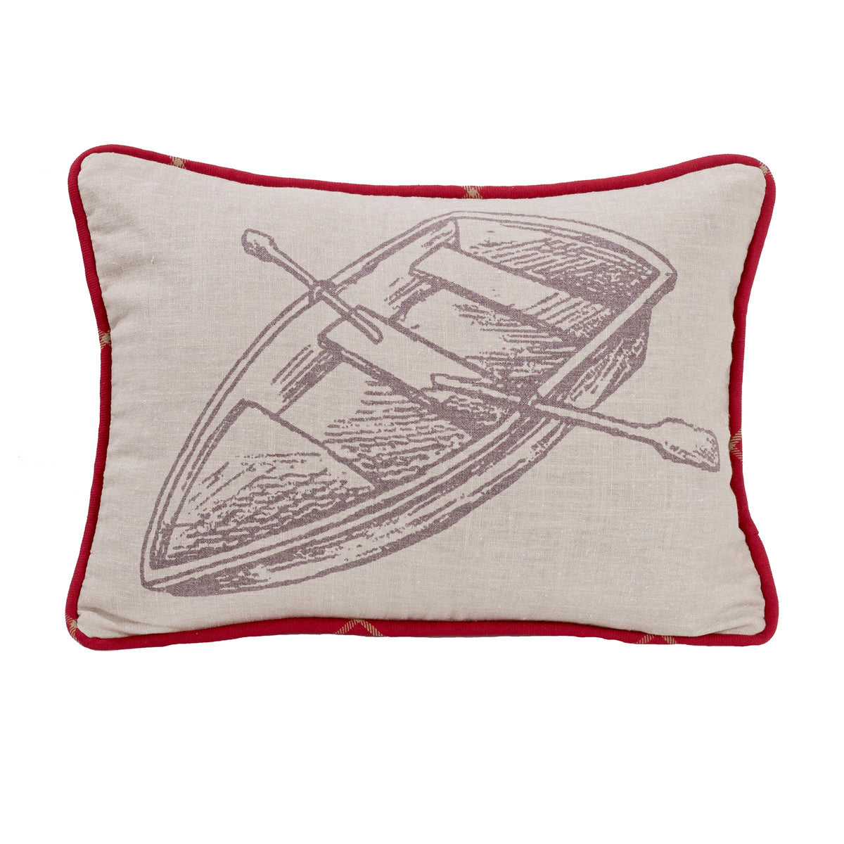Printed Rowboat Pillow, 16" x 21", 1PC