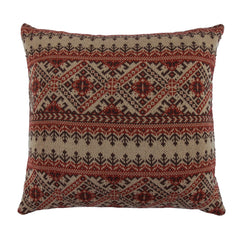 Fair Isle Knit Red Euro Sham, 26" x 26", 1PC