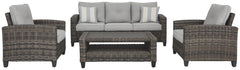 Cloverbrooke - Gray - Sofa, Chairs, Table Set (Set of 4)