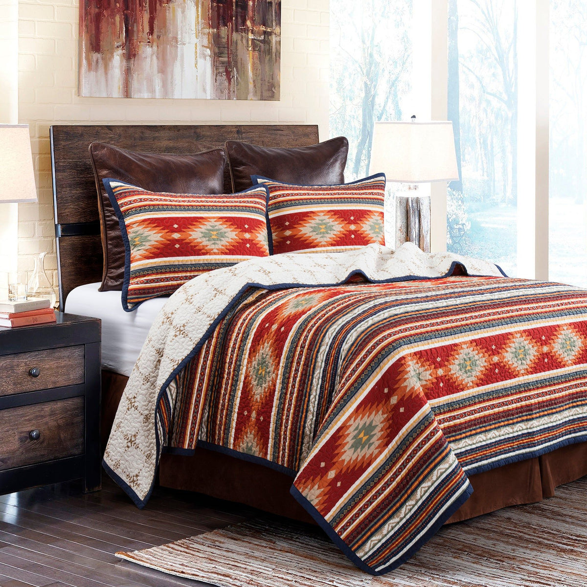 Del Sol Reversible Quilt Set, Twin, 2PC