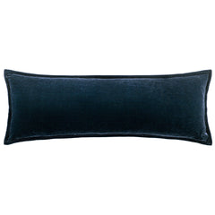 Stella Faux Silk Velvet Long Lumbar Pillow, 14" x 42", Midnight Blue, 1PC