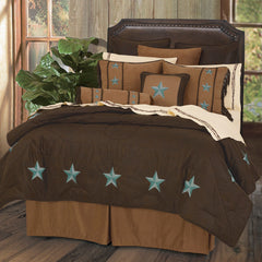 Laredo Comforter Set, Super King, Turquoise, 6PC