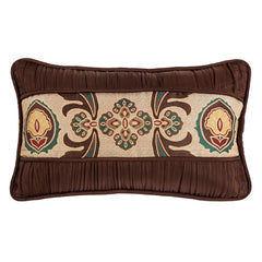 Loretta Batiste Rouching Detailed Pillow, 12" x 19", 1PC