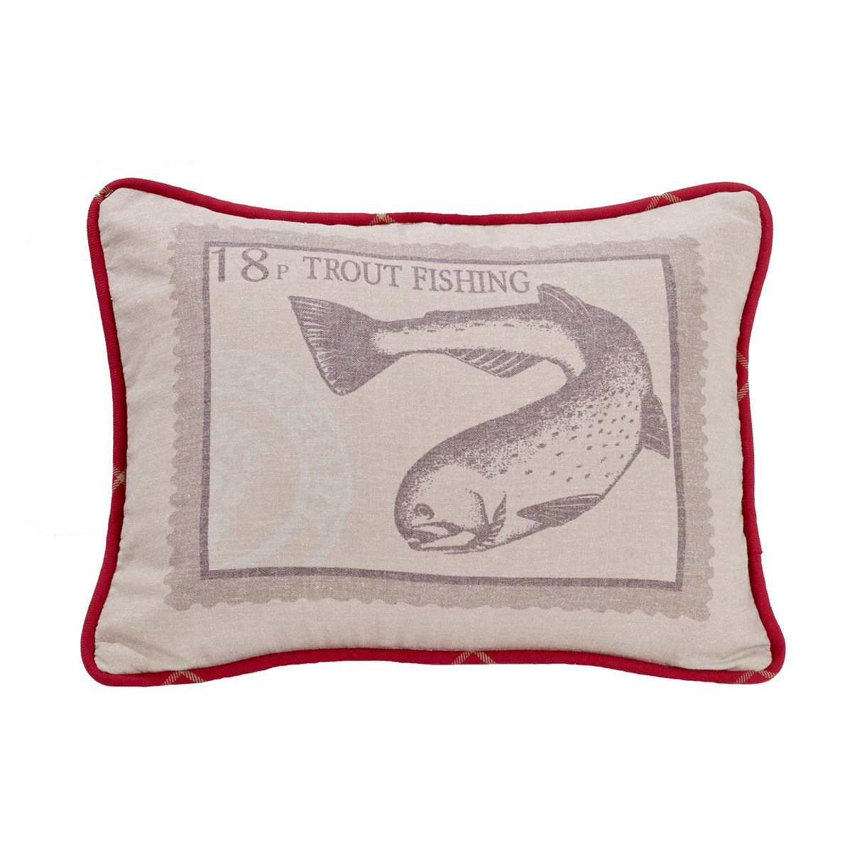 Printed Trout Pillow, 16" x 21", 1PC