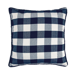 Camille Buffalo Check Euro Sham, 27" x 27", Navy, 1PC