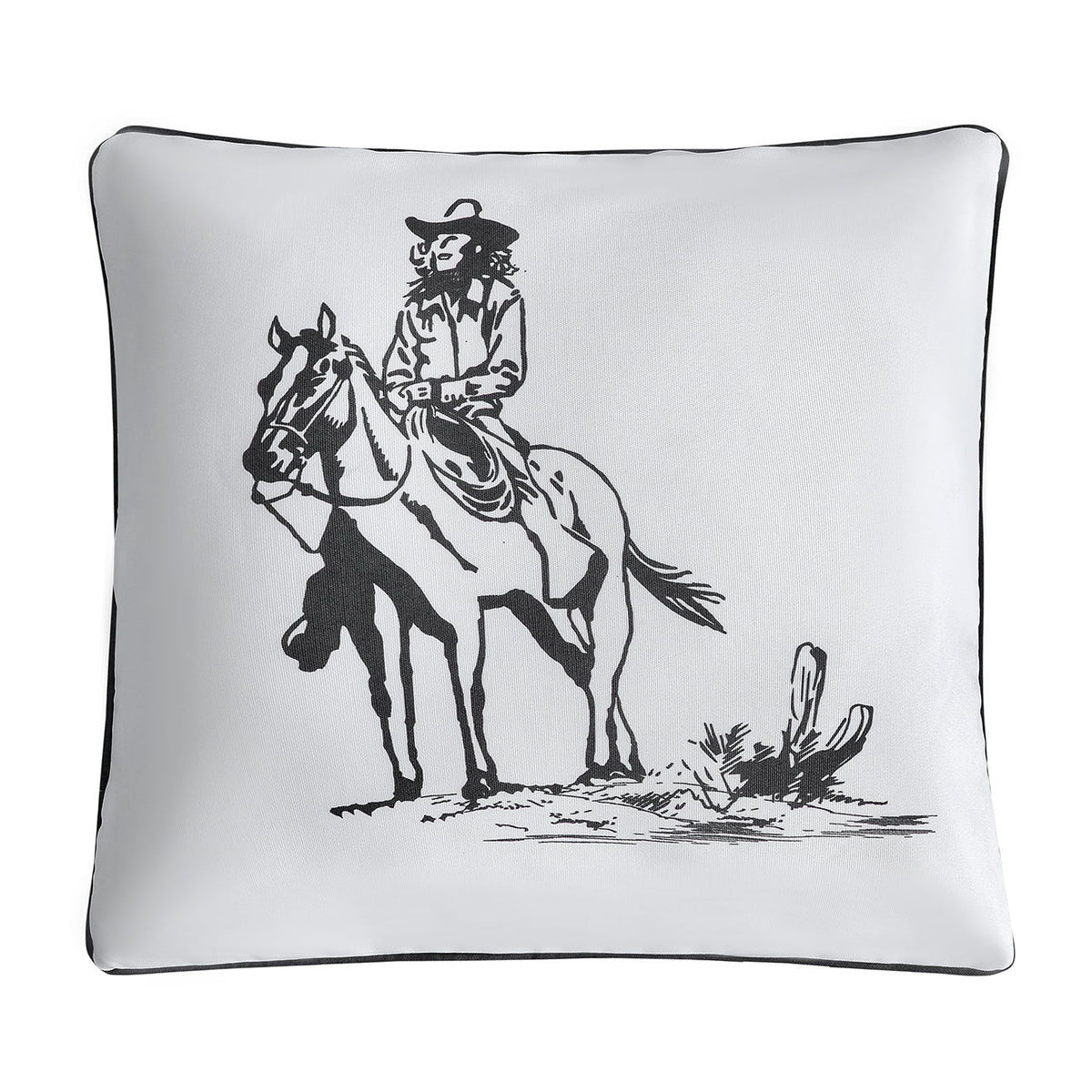 Ranch Life Indoor/Outdoor Pillow, 20" x 20",  Cowgirl, 1PC, 2 MOQ