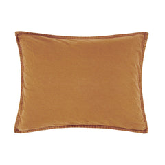 Stonewashed Cotton Canvas Pillow Sham, 21" x 27", Terracotta, 1PC