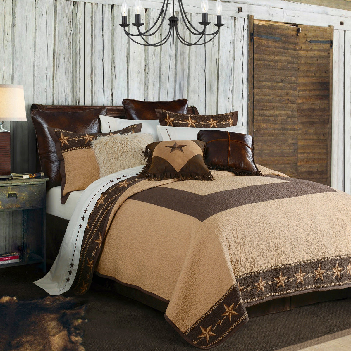Star Ranch Reversible Quilt Set, King, 3PC