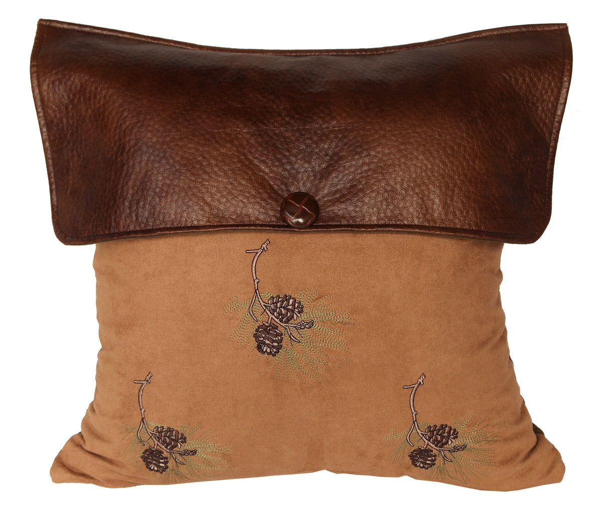 Lodge Pillow , 18"X18", Pine Cone, 1PC