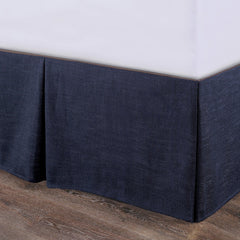 Camden Nubby Blue Bed Skirt, Queen, 1PC
