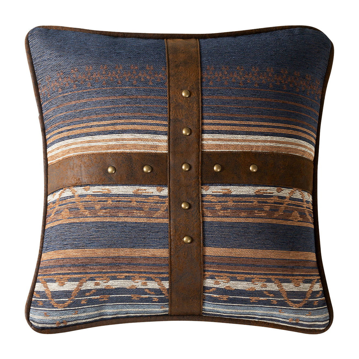 Estes Chenille Pillow, 18" x 18", Blue, 1PC