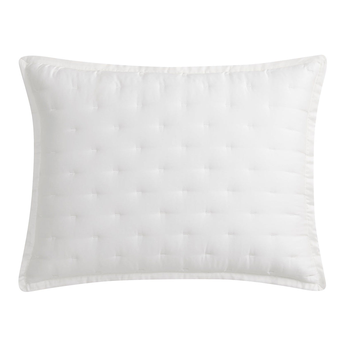 Lyocell Quilt Pillow Sham Set, 21" x 27", White, 2PC