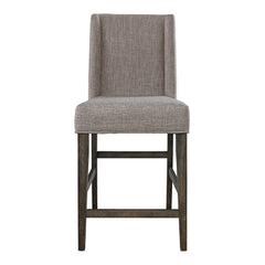 Double Bridge - Upholstered Counter Chair - Dark Brown