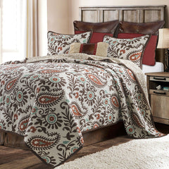 Rebecca Paisley Reversible Quilt Set, Twin, 2PC