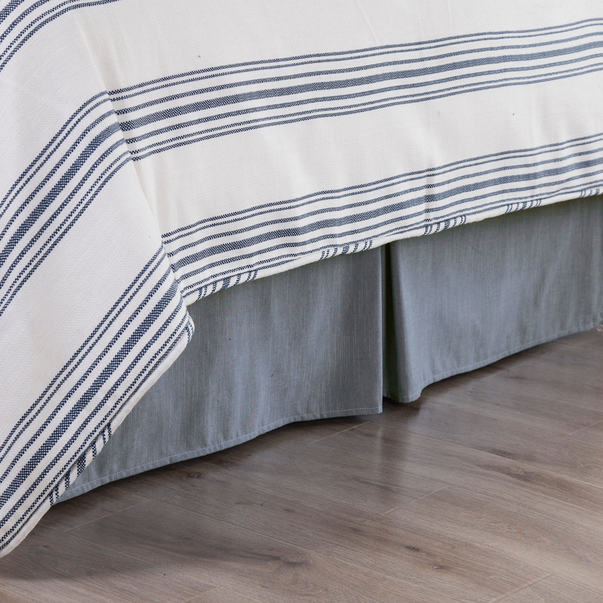 Chambray Denim Bed Skirt, Queen, 1PC