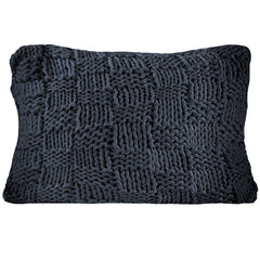Chess Knit Dutch Euro Pillow, 28" x 38", Navy, 1PC
