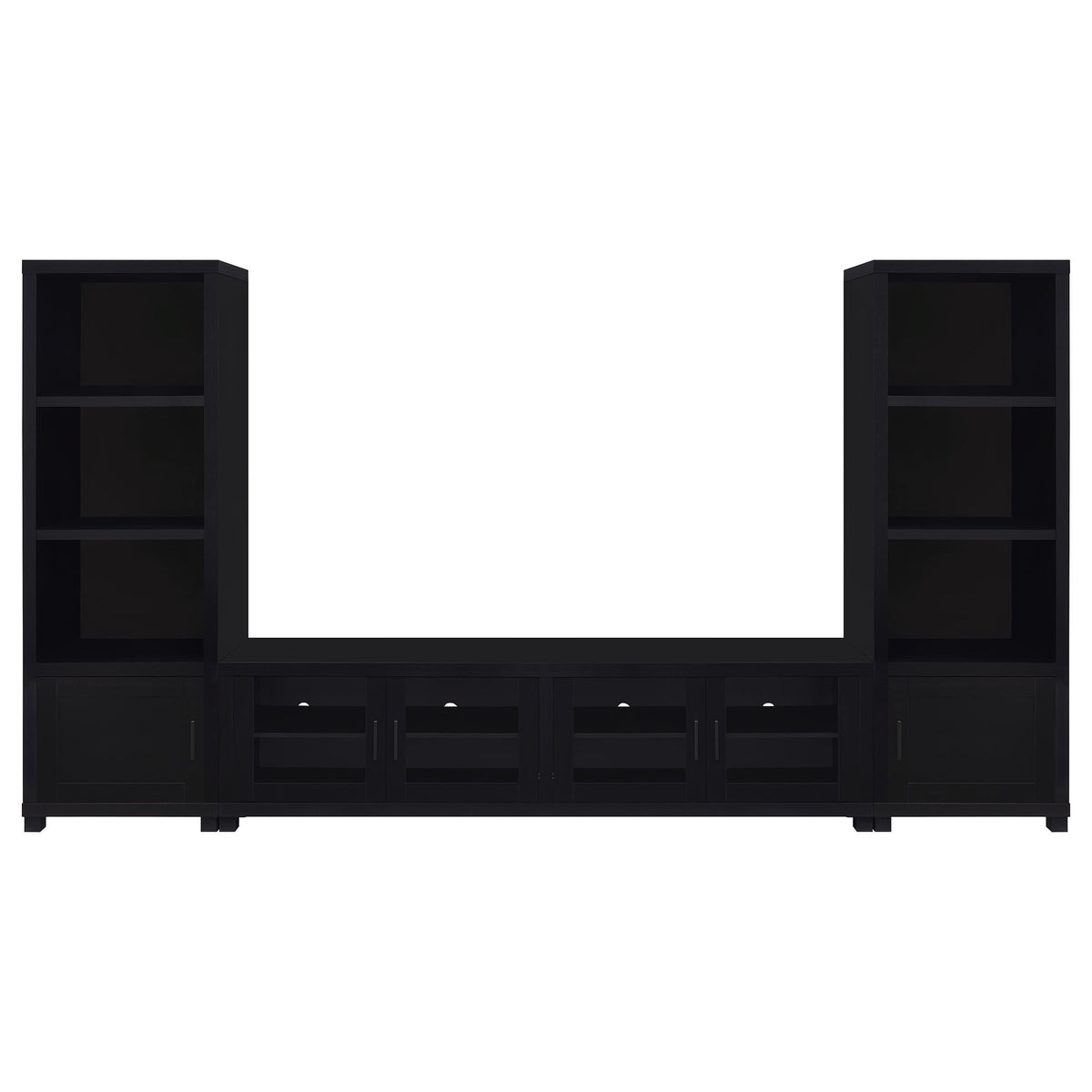 Jupiter - 3-Piece Entertainment Center TV Stand - Black