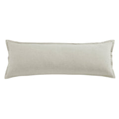 100% French Flax Linen Long Lumbar Pillow, 14" x 42", Natural, 1PC
