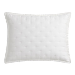 Lyocell Quilt Pillow Sham Set, 21" x 34", White, 2PC