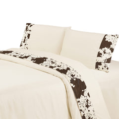 350TC Cowhide Sheet Set, King, Cream, 4PC