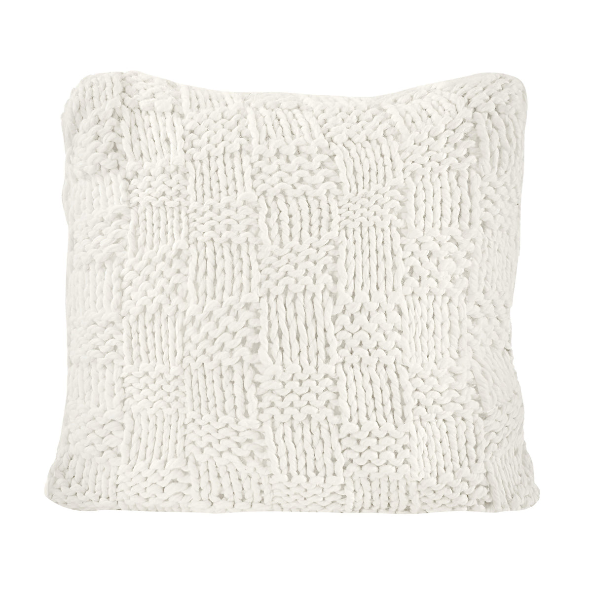 Chess Knit Euro Sham, 27" x 27", Natural, 1PC