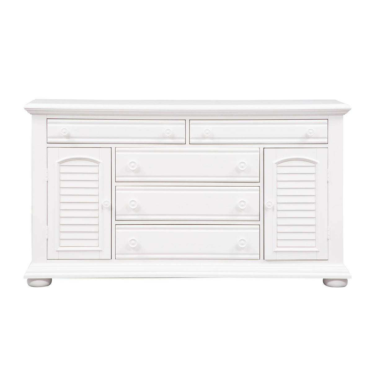 Summer House - 2 Door 5 Drawer Dresser - White