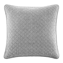 Anna Diamond Quilted Euro Sham, 27" x 27", Gray, 1PC