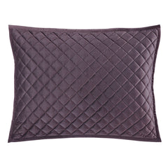 Velvet Diamond Quilted Pillow Sham Set, 21" x 27", Amethyst, 2PC