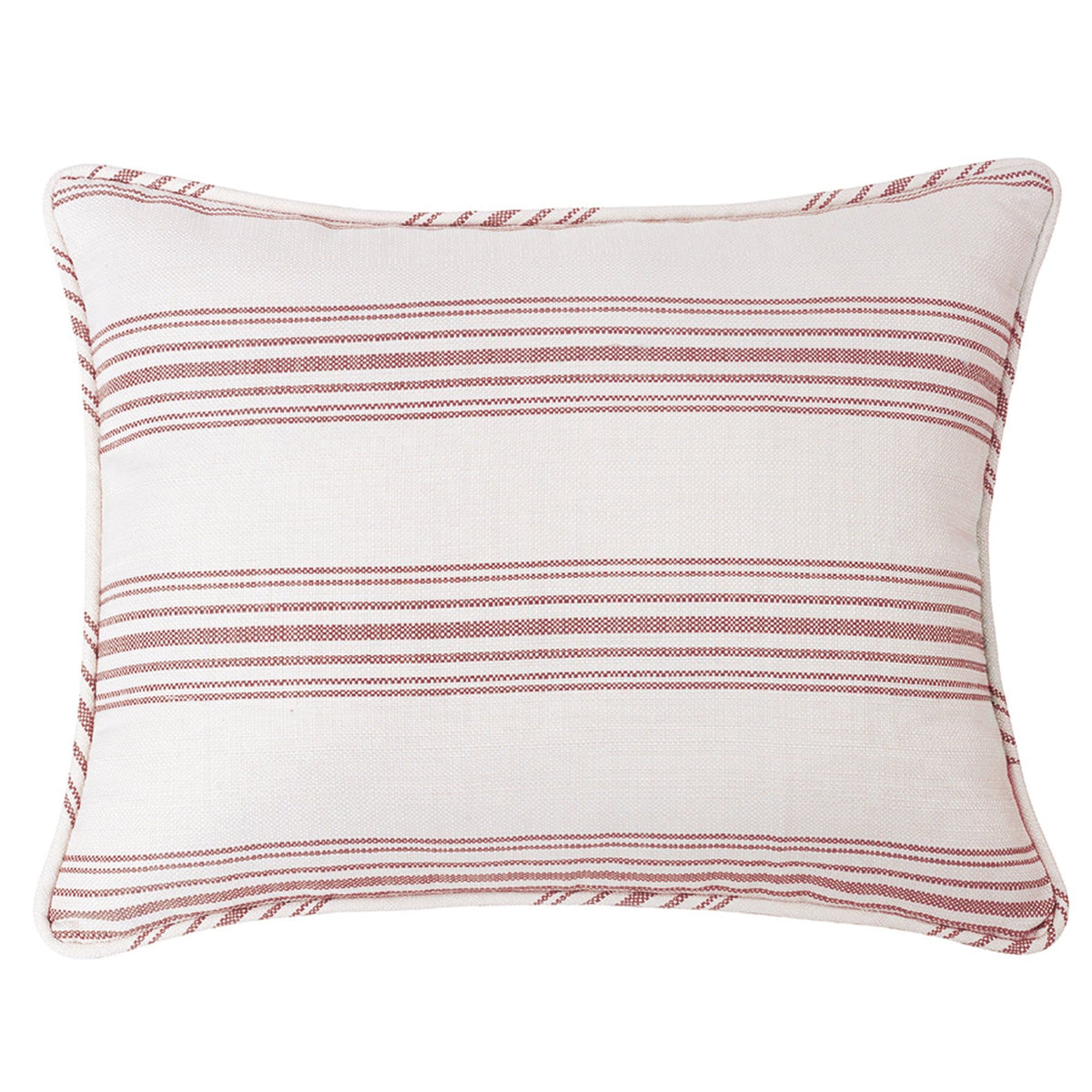 Prescott Stripe Pillow Sham, 21" x 27", Red, 2PC