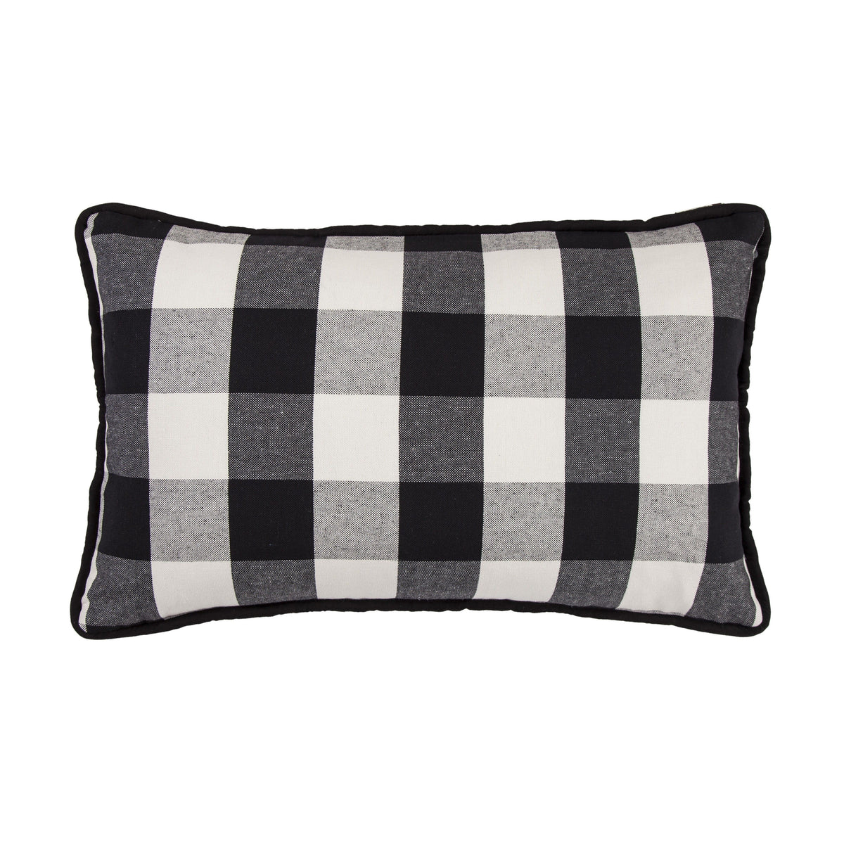 Blackberry Buffalo Check Lumbar Pillow, 16" x 26", 1PC