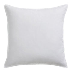 100% French Flax Linen Euro Sham, 27" x 27", White, 1PC