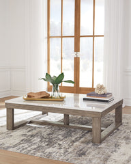 Loyaska - Brown/ivory - Rectangular Cocktail Table