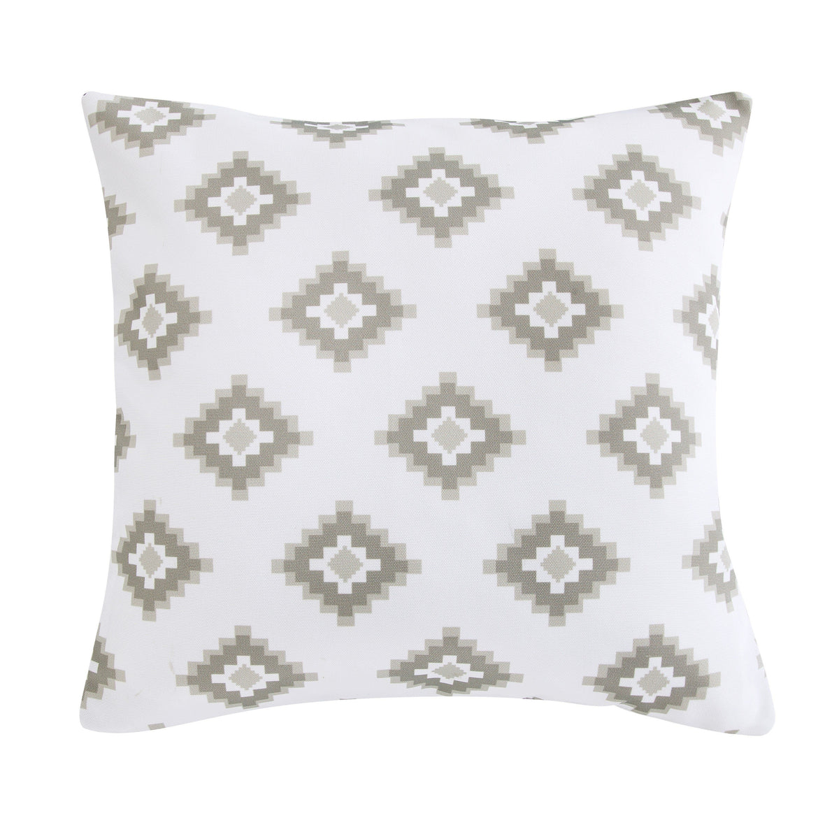 Chalet Aztec Indoor/Outdoor Pillow, 20" x 20", Taupe, 1PC, 2 MOQ