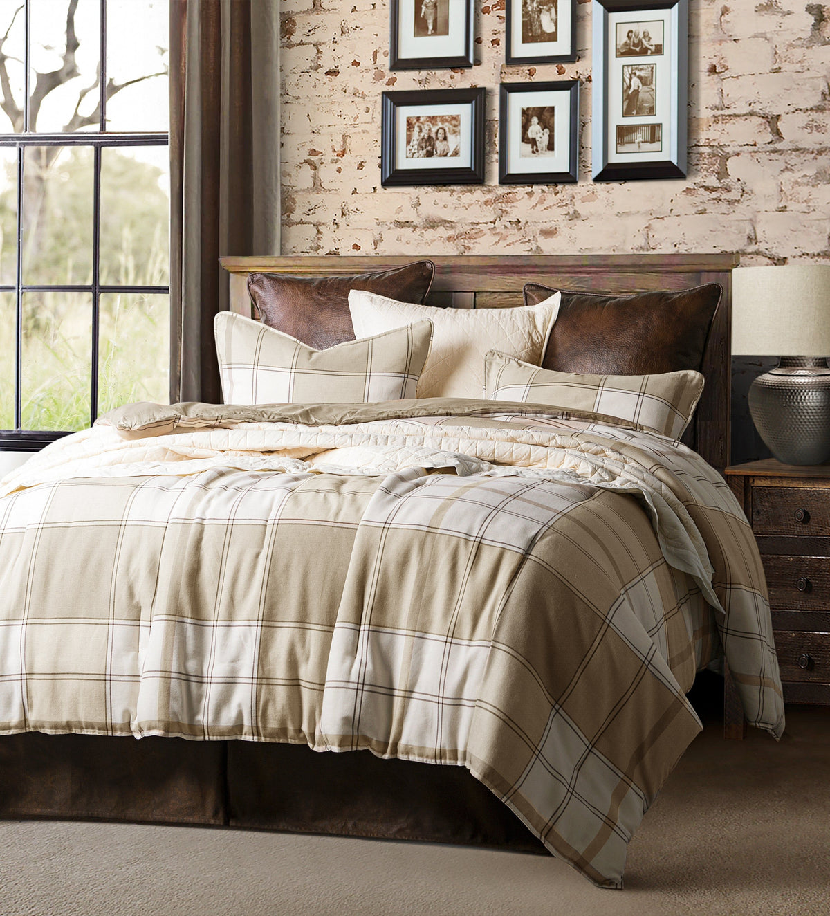 Wilson Plaid Comforter Set, Super Queen, 3PC