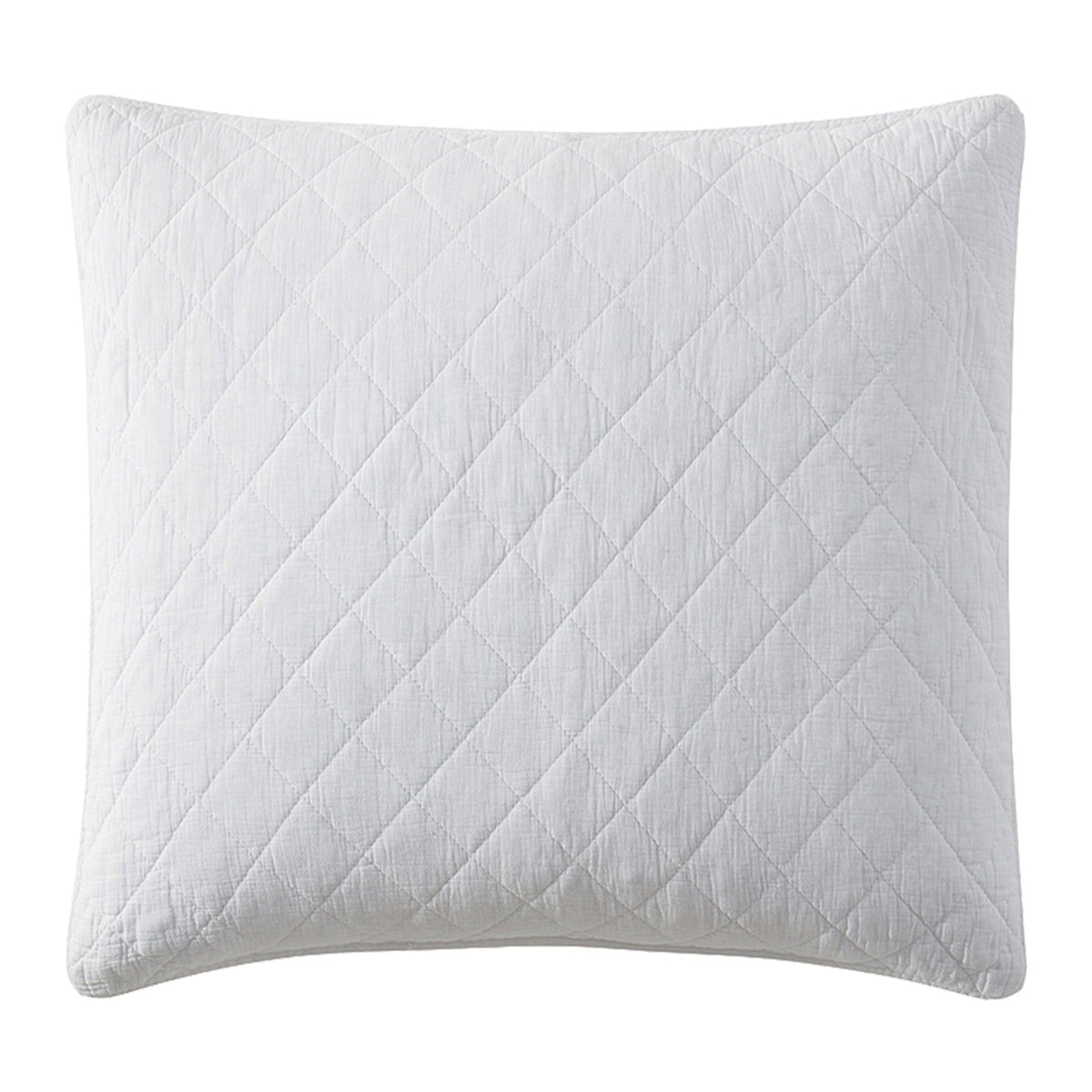 Stonewashed Cotton Gauze Euro Sham, 27" x 27", Vintage White, 1PC