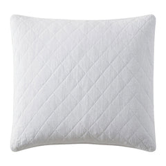 Stonewashed Cotton Gauze Euro Sham, 27" x 27", Vintage White, 1PC