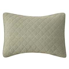 Stonewashed Cotton Gauze Pillow Sham, 21" x 27", Celadon, 1PC