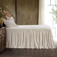 Stella Faux Silk Velvet Bedspread Set, King, Stone, 3PC
