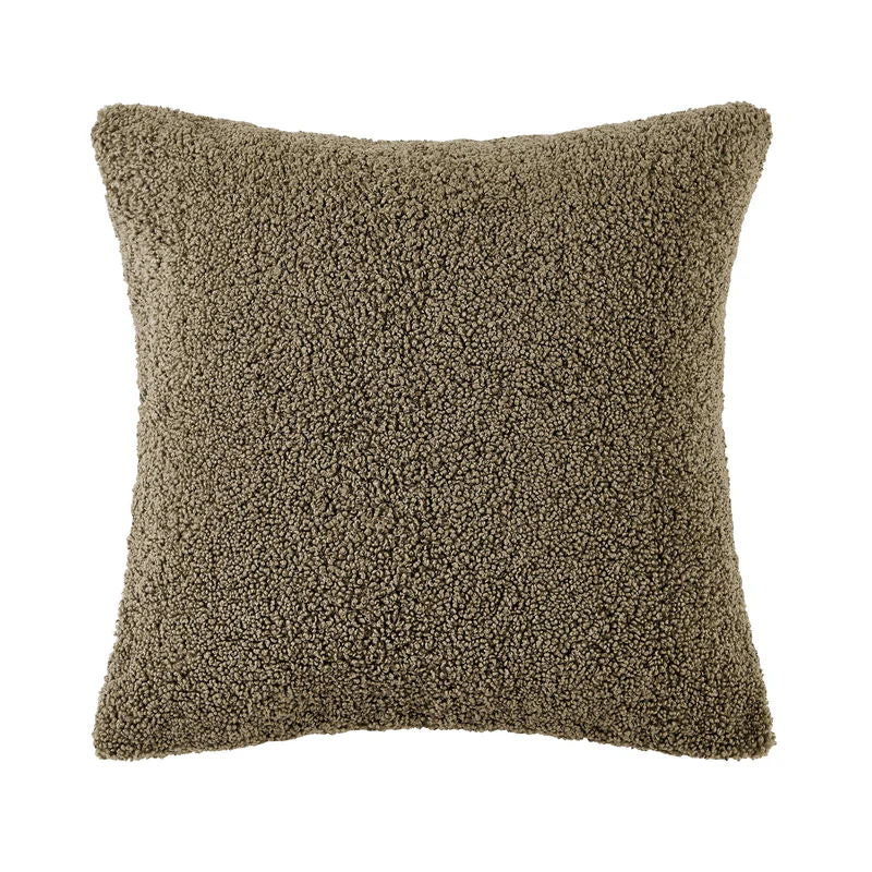 Teddy Pillow with Down Insert, 18" x 18", Dark Oak, 1PC