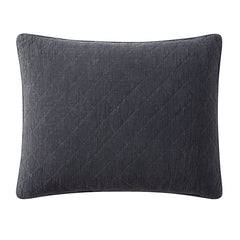 Stonewashed Cotton Gauze Pillow Sham, 21" x 27", Charcoal, 1PC