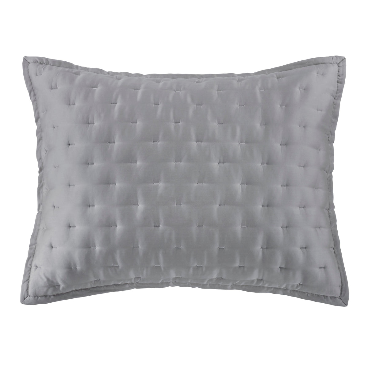 Lyocell Quilt Pillow Sham Set, 21" x 27", Gray, 2PC